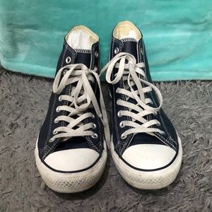 All Star Converse - Navy Blue - Leather